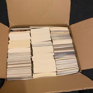 Flat rate box full of football cards